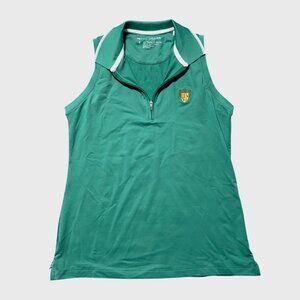 Peter Millar Women's Sz S Sleeveless Polo Green Shirt UPF 50+ Sun Protection